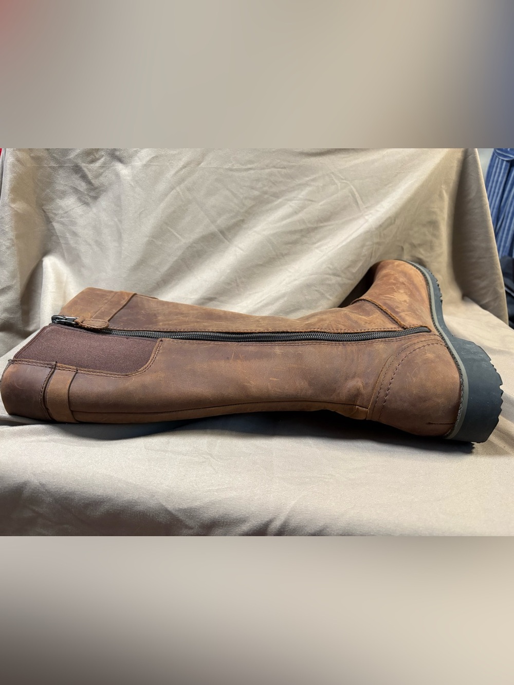 Eddie Bauer Chestnut Leather Tall Pull-On Boots - Picture 8 of 16